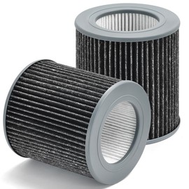 AMOYFILTER 2 Pcs Air Mini PECO-HEPA Filter Replacement Compatible with Molekule Tri-Power Air Mini & Air Mini + Air Pur-ifiers, H13 Ture HEPA Filter for Home, Activated Carbon for Smoke, Dust, Odors