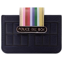 Dr Who Public Call Police Box with Rainbow Wallet Card Holder, Blue