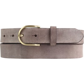 BELTINGER Women's Belt Made of Soft Full Cowhide Leather Vintage Look 3 cm Leather Belt for Women 30 mm Narrow Belt Used Look with Gold Belt Buckle, Brown, Gold