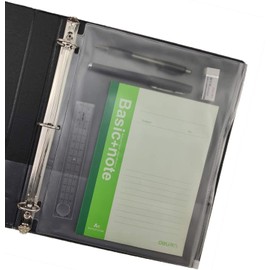 YoeeJob 3 Holes Clear PVC Zipper Binder Pocket Insert Pages Letter Size, 8 1/2"x 11 Loose Leaf Binder Filing Storage Bags 8 Packs(Mixed Color）