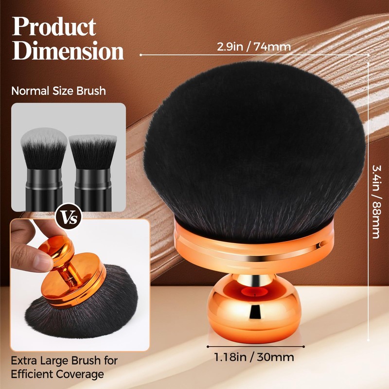 Extra Large Body Makeup Brush for Self Tanner, 74MM Large