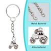 2 Tractor Pendants, 2 Key Ring Chains, Creative Metal Pendants,