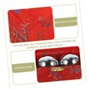 Mikinona 1 Set Metal Hand Exercise Balls Baoding Chiming Balls