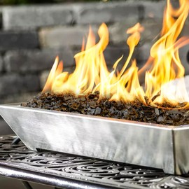 onlyfire 10 lbs Fire Glass for Propane Fire Pit, 1/2-Inch High Luster Fireplace Glass Rocks for Fire Pit Table, Bronze