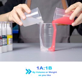 BBDINO Silicone Mold Making Kit 20A - 1 Gallon/10 lbs/160 Oz, Clear Translucent, 1:1 by Volume, Liquid for Resin, Soap, Concrete, Wax