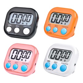 4 PCS Kitchen Timers, Digital Display Loud Alarm with Switch Large Cooking Timer for Cooking for Kitchen Cooking Fitness and Study Digital Timer