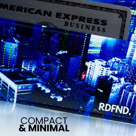 SIMPLYMDRN Skyline - RDFND Minimalist Wallet - Credit Card Holder - Cool Wallet For Men - Faux Leather Thin Wallet - Ultra Slim