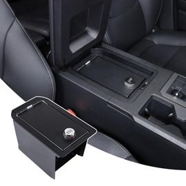 Heutamo Center Console Safe Lock Box Compatible with Toyota Land Cruiser 250 Prado J250 LC250 2024 2025 Accessories, Center Armrest Lockbox Security Storage Organizer Box