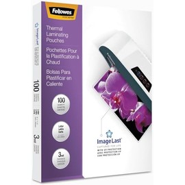 52454 Fellowes Imagelast Laminating Pouches with Uv Protection, 3 Mil, 9 inch X 11.5 inch, Clear, 100/pack