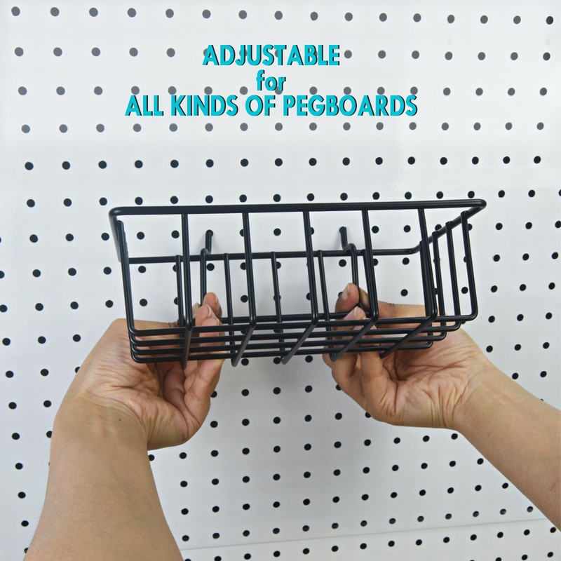G.CORE Pegboard Bins Baskets Organizer with Peg Board Hooks Cups
