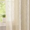 Kotile Shimmer Taupe Sheer Curtains 84 Inches Long 2 Panels