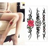 EROSPA® Tattoo Sheet Sticker Temporary Flower Roses Triabal