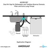 Dual Air Gap for Dishwasher and Tankless Reverse Osmosis Filter