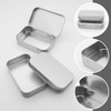 YSDYY 4 Pieces Metal Storage Box With Lid, Frosted Rectangular