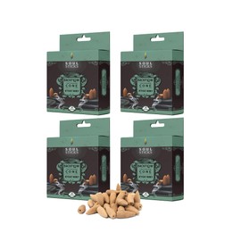 Soul Sticks Backflow Incense Cones – 40 PCS Organic Handmade Cones for Waterfall Burner | 4 Pack Long Lasting Aromatic Scents | Thick White Smoke Incense for Meditation, Spiritual Gift (Attract Money)