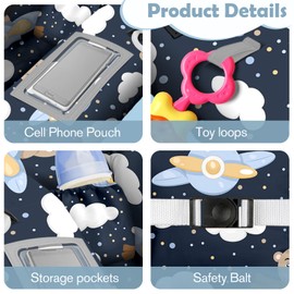 Shopping Cart Cover for Baby Girl Boy 2-in-1 High Chair Water Resistant High Chair Cover Bear Gender Neutral Cart Cover for Babies Padded Grocery Cart Cover for Baby