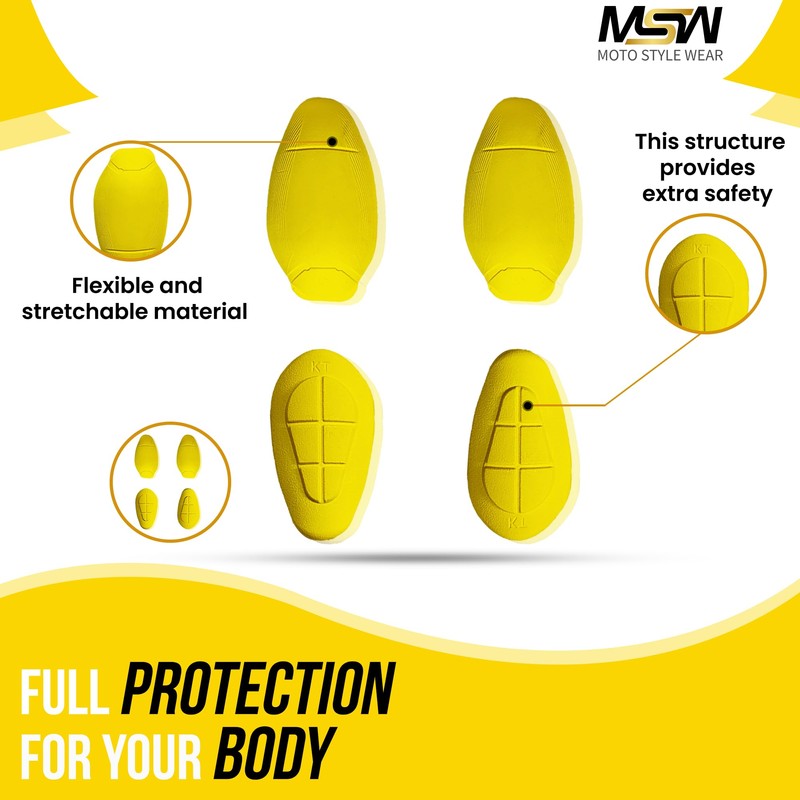 MOTOSTYLEWEAR - CE Level 2 Certified Armor Pads Pack of