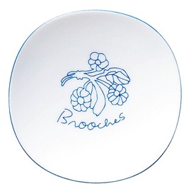Brooches Plate (S, Blue) Flower AM-MB29045