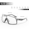 SCVCN Photochromic Cycling Glasses Men Women Mountain Bike Glasses Clear