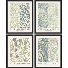 SIGNWIN Framed Poster William Morris Botanical and Floral Design Wilderness Nature Illustrations Fine Art Decorative Country/Farmhouse Vintage for Living Room, Bedroom, Office - 12"x16"x 4 Black