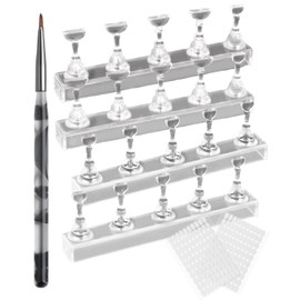 DADERXY 7Pcs Press on Nail Stand Set, Magnetic Nails Art Tip Practice Holder for DIY Painting