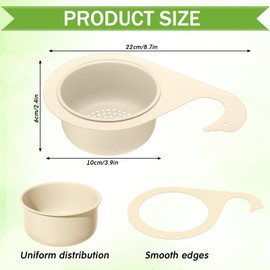 Teenyyou 2 Pcs Stainless Steel Sink Strainer Basket Multifunction Hanging Sink Colander Drain Basket Faucet Hanging Filter Basket Upgrade Quick Draining Kitchen Tool for Fruit Vegetable (Creamy)