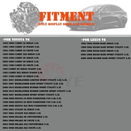 UF506 Ignition Coil Pack 90919-02234 Set of 6 Fit For Toyota Camry 1992-2006,Highlander 2001-2010,Sienna 1998-2006,Avalon 1995-2004,Solara 2004-2008 & Lexus 1992-2008 3.0L 3.3L V6