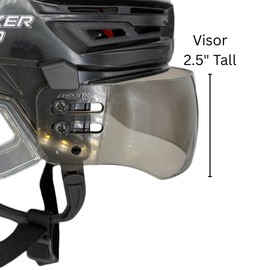 TronX S40 Vented-Cut Tinted Smoke Hockey Helmet Visor (Anti-Scratch/Anti-Fog) CE Certified