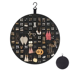 ERFGT Hanging Earrings Storage Bags Made of Felt, Earring Storage Wall, Earring Storage, Earring Storage, Wall Hanging, Earring Holder for Women, Holds up to 150 Pairs (Black)