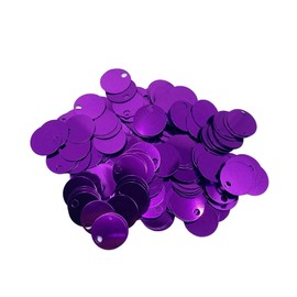 20 mm Flat Round Sequin Paillettes, 285 Pcs 20 mm, Hole 4 mm Mix Color Assortment Acrylic Sequin - 1,76 Ounce (50 Grams) (Purple)