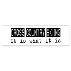 CafePress Cross Country Skiing Is Bumper Sticker (50 Pk) Sticker (Bumper 50 pk)