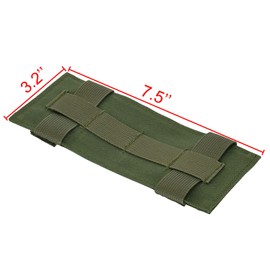 Molle Patch Panel Hook&Loop Adapter Panel for DIY Patch Badges Tactical Molle Hook and Loop Panel Molle Panel for Badges and Insignia Patches 7''x3.4'‘ 2Pack (Green)