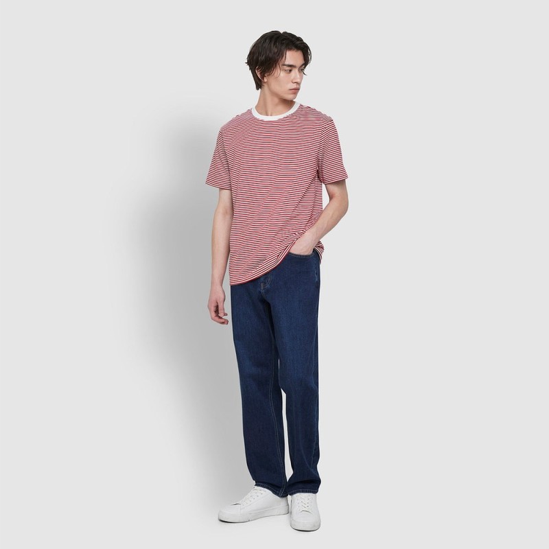 JAJU [JAJU/자주] 남 기모 스트레이트 데님 팬츠_다크 블루 [JAJU] Men's