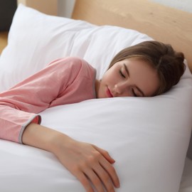 Cheer Collection Extra Long Body Pillow for Side Sleeper, Pregnancy, Neck and Shoulder Support - Zippered Cover (15" x 100")