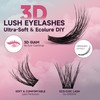 Mayhug Eyelash Extensions, 3D Effect, Individual Eyelashes, 144 Pieces, D