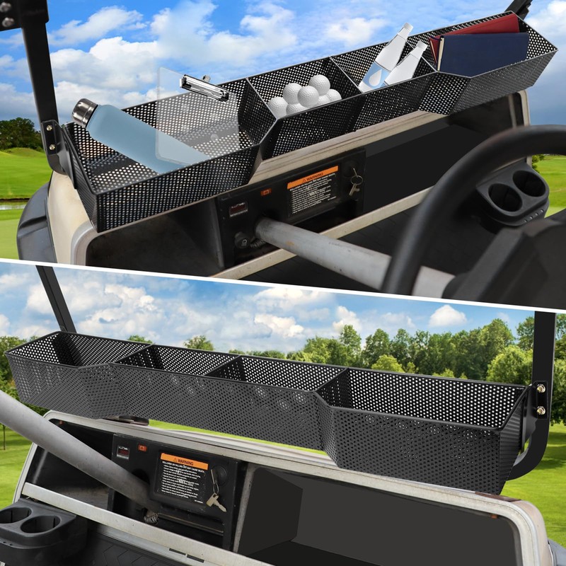 Roykaw Golf Cart Storage Basket Front Inner Dash Tray Organizer