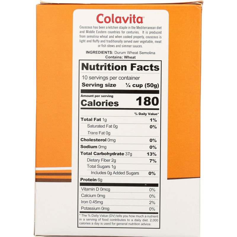 Colavita Couscous, Medium, 1.1 Lb Box, Medium Couscous, 1.1 Pound