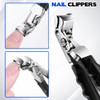 Jemey Nail Clippers Set, Long Hand Angled Head Toe Nails