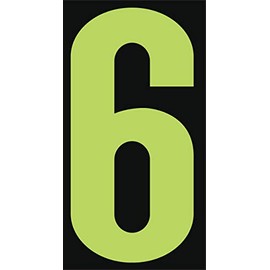 SSWBasics- Vinyl Number Stickers for Car Dealerships - Pack of 12 -Neon Green/Black