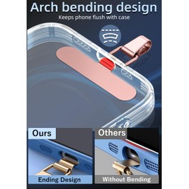 ZXZone Metal Phone Tether Tab, Anti-Scratch, Metal Phone Patch, Universal Cellphone Lanyard Pad for Full Phone Cases, 2 Pieces (TB) (Rose Gold)