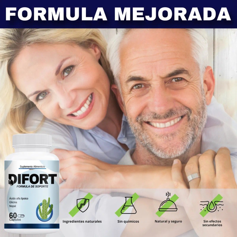 Difort 180 Cápsulas Nuevo Tamaño Regula Niveles De Azucar