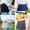 GNEGNI 3 Pockets Waist Apron-Waitress Waiter Server Apron Short Half