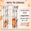 Djoymock Fall Thanksgiving White Blackout Curtains Drapes for Living Room