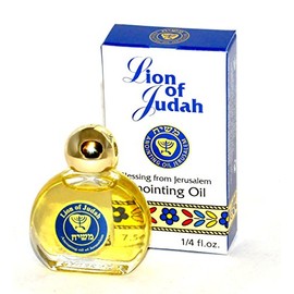 Anointing Oil 7.5 ml - 1/4oz From The Holyland Jerusalem (1 bottle) (Lion of judah)