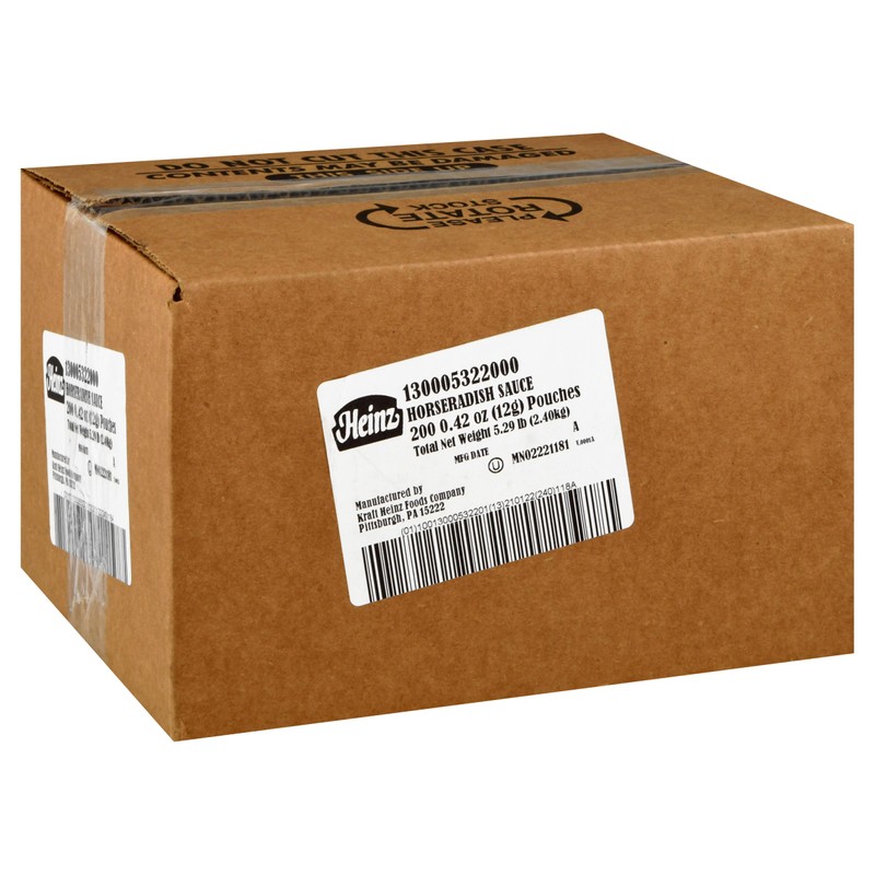 Heinz Horseradish Sauce Single Serve Packet (0.4 oz Packets, Pack