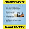 Forklift Safety 10 Rules for Follow, Safety Poster, 22" X