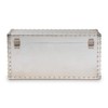 Baxton Studio Serge Silver Metal Storage Trunk