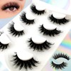 Cat Eye Look False Eyelashes, 4 Pairs Natural Look Thick