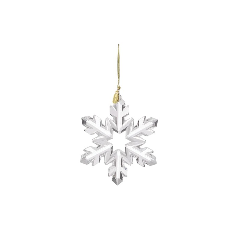 Lenox Ornaments, 2025 Optic Snowflake Ornament, Made of Glass, Gold