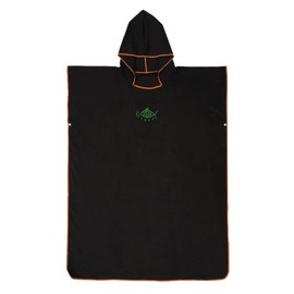 Towel Changing Robe Towel Poncho Hooded Robe Quick Dry Lightweight Microfiber for Surfing Swimming and Beach Fits Men Women Adults (black)